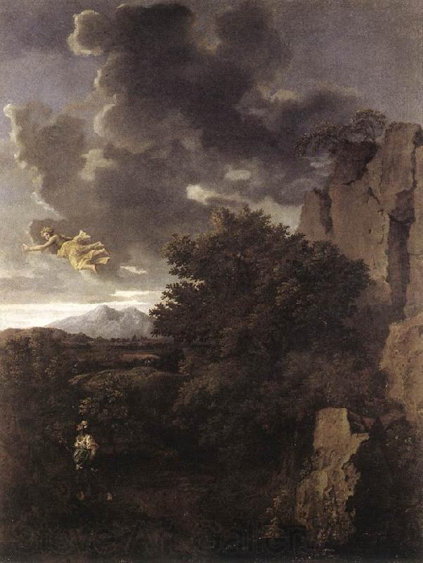 Nicolas Poussin Hagar and the Angel Norge oil painting art